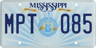 MS license plate MPT085