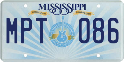 MS license plate MPT086
