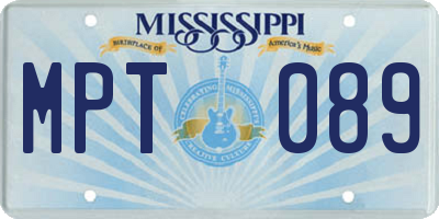 MS license plate MPT089