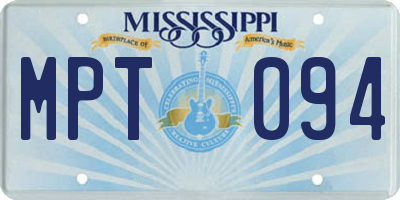 MS license plate MPT094