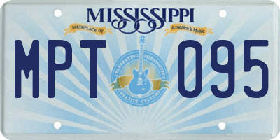 MS license plate MPT095
