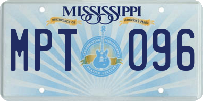MS license plate MPT096