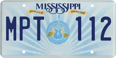 MS license plate MPT112