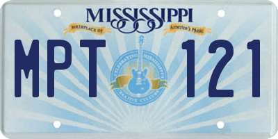 MS license plate MPT121