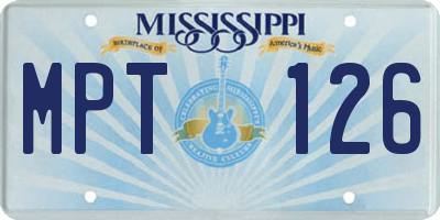MS license plate MPT126