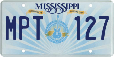 MS license plate MPT127