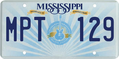 MS license plate MPT129