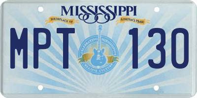 MS license plate MPT130