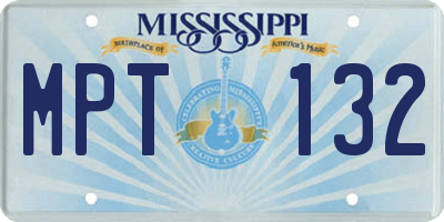 MS license plate MPT132
