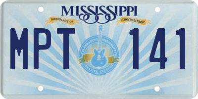 MS license plate MPT141