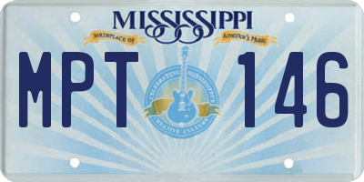 MS license plate MPT146