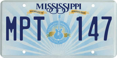 MS license plate MPT147