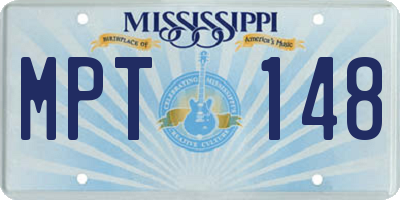 MS license plate MPT148