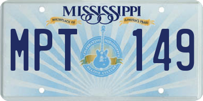 MS license plate MPT149
