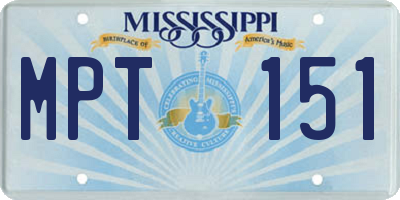 MS license plate MPT151