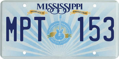 MS license plate MPT153