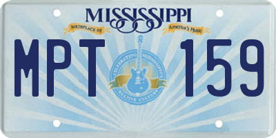 MS license plate MPT159