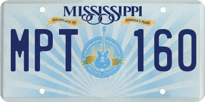 MS license plate MPT160