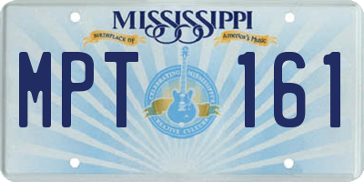MS license plate MPT161