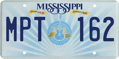 MS license plate MPT162