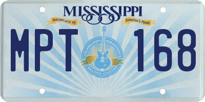 MS license plate MPT168