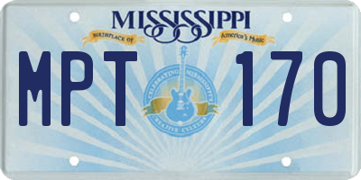 MS license plate MPT170