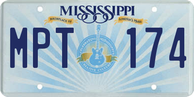 MS license plate MPT174