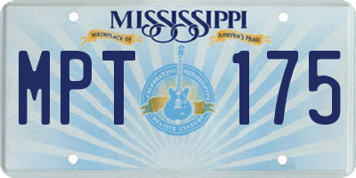 MS license plate MPT175