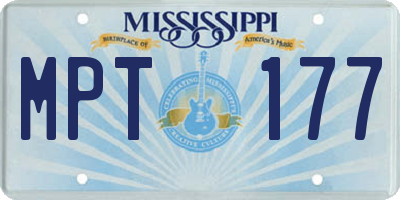 MS license plate MPT177