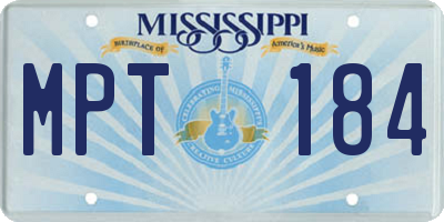 MS license plate MPT184