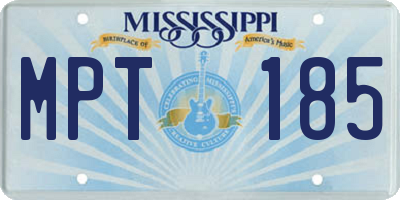 MS license plate MPT185