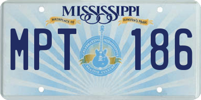 MS license plate MPT186