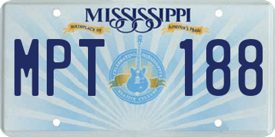 MS license plate MPT188