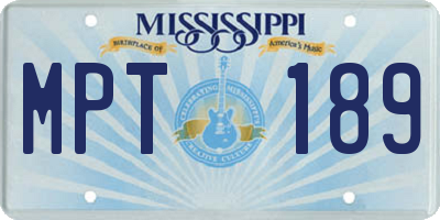 MS license plate MPT189