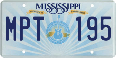 MS license plate MPT195