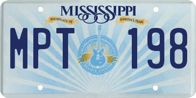 MS license plate MPT198
