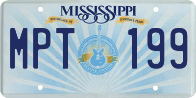 MS license plate MPT199
