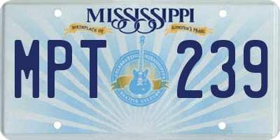MS license plate MPT239
