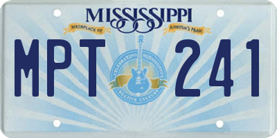 MS license plate MPT241