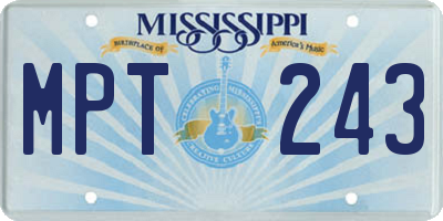 MS license plate MPT243