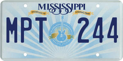 MS license plate MPT244