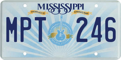 MS license plate MPT246