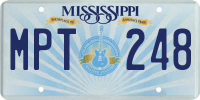 MS license plate MPT248