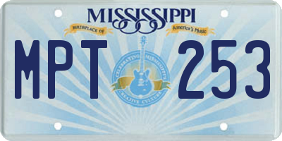 MS license plate MPT253
