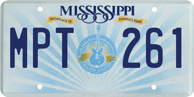 MS license plate MPT261