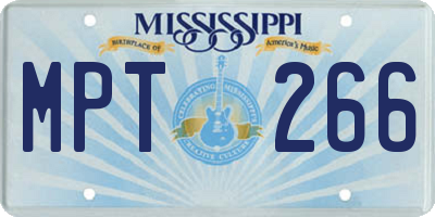 MS license plate MPT266
