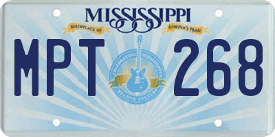 MS license plate MPT268