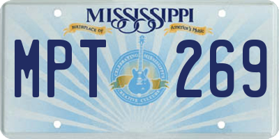 MS license plate MPT269