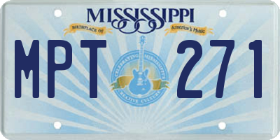 MS license plate MPT271