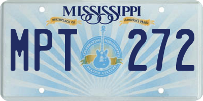 MS license plate MPT272